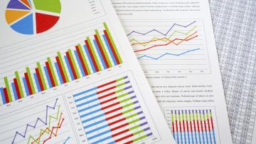 Spreadsheets with charts and graphs